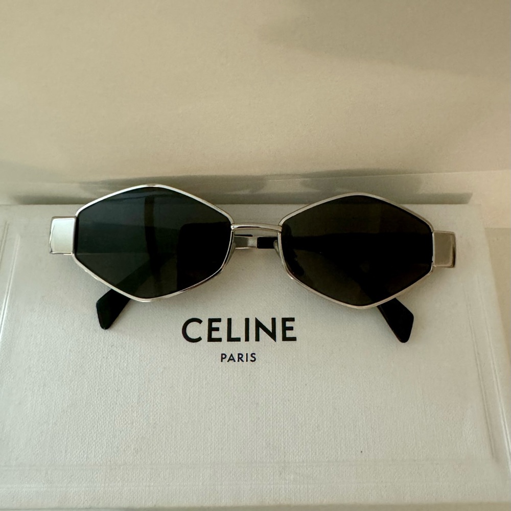 CELINE Metal Triomphe 54MM Geometric Sunglasses